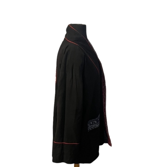 Vintage Handmade Kimono Jacket Embroidered Pattern Double Sided, One Size - Picture 5 of 11